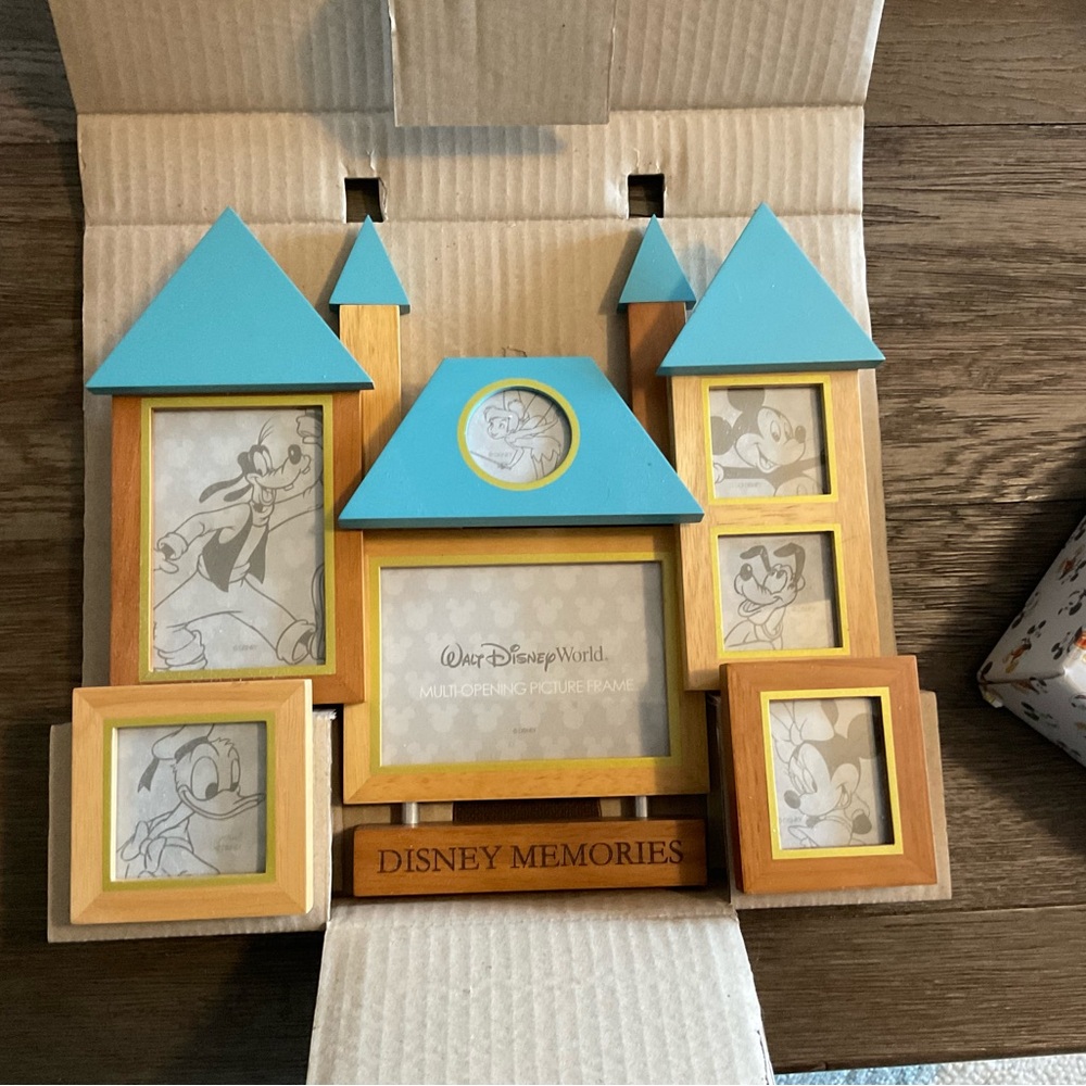 Disney Enchanted Blue and Gold Picture Frame Accents
